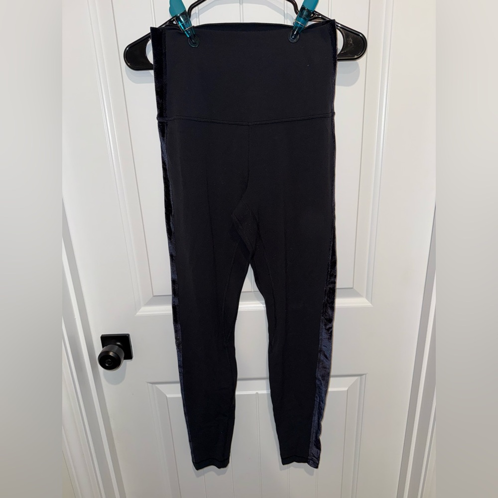 Lululemon Align Super High Rise Legging Black Velvet Stripe